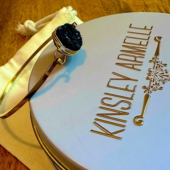 Kinsley Armelle Gold Bracelet with Blue Minerals - Picture 2 of 12